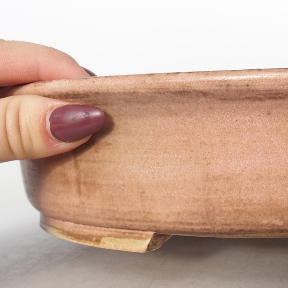 Ciotola bonsai in ceramica 28 x 24 x 6 cm, rosa