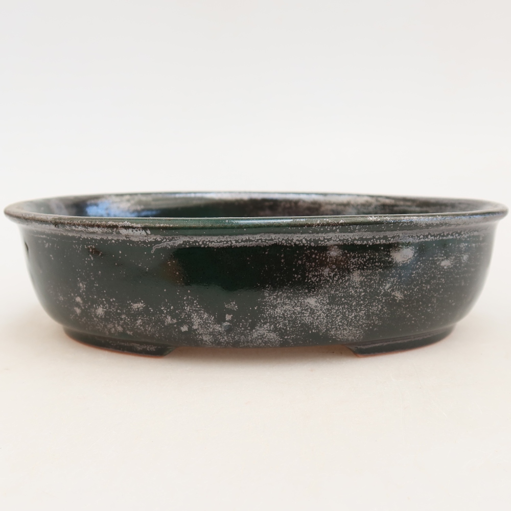 Vaso da bonsai in ceramica 19 x 14,5 x 5 cm, colore verde