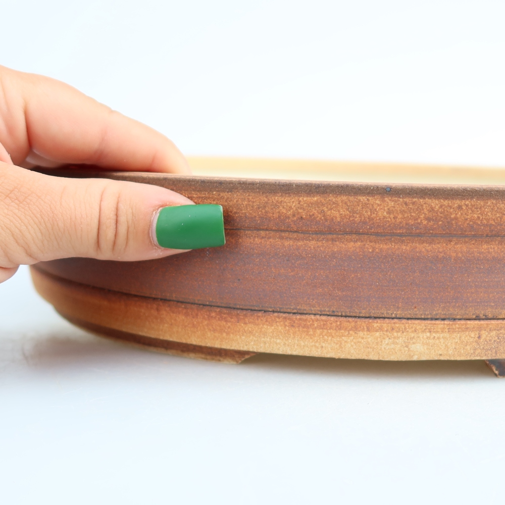 Ciotola in ceramica  29,5 x 29,5 x 5,5 cm, colore marrone
