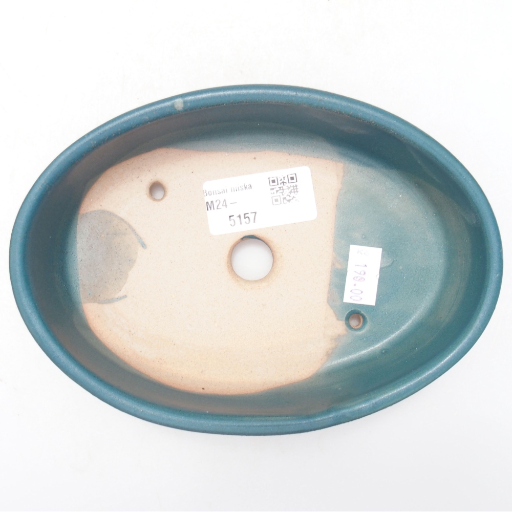 Ciotola bonsai in ceramica 16 x 11,5 x 4 cm, colore blu
