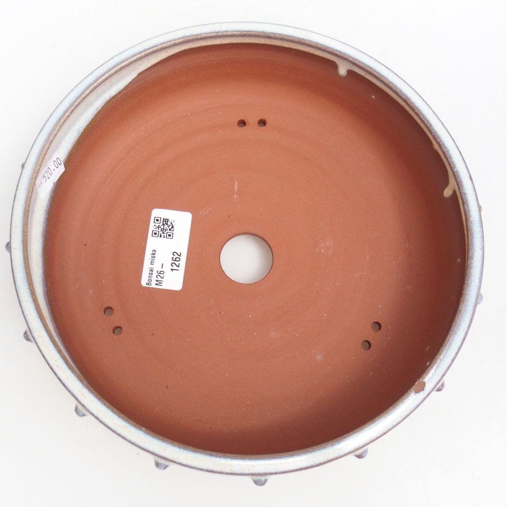 Ciotola per bonsai in ceramica 20,5 x 20,5 x 6 cm, colore blu