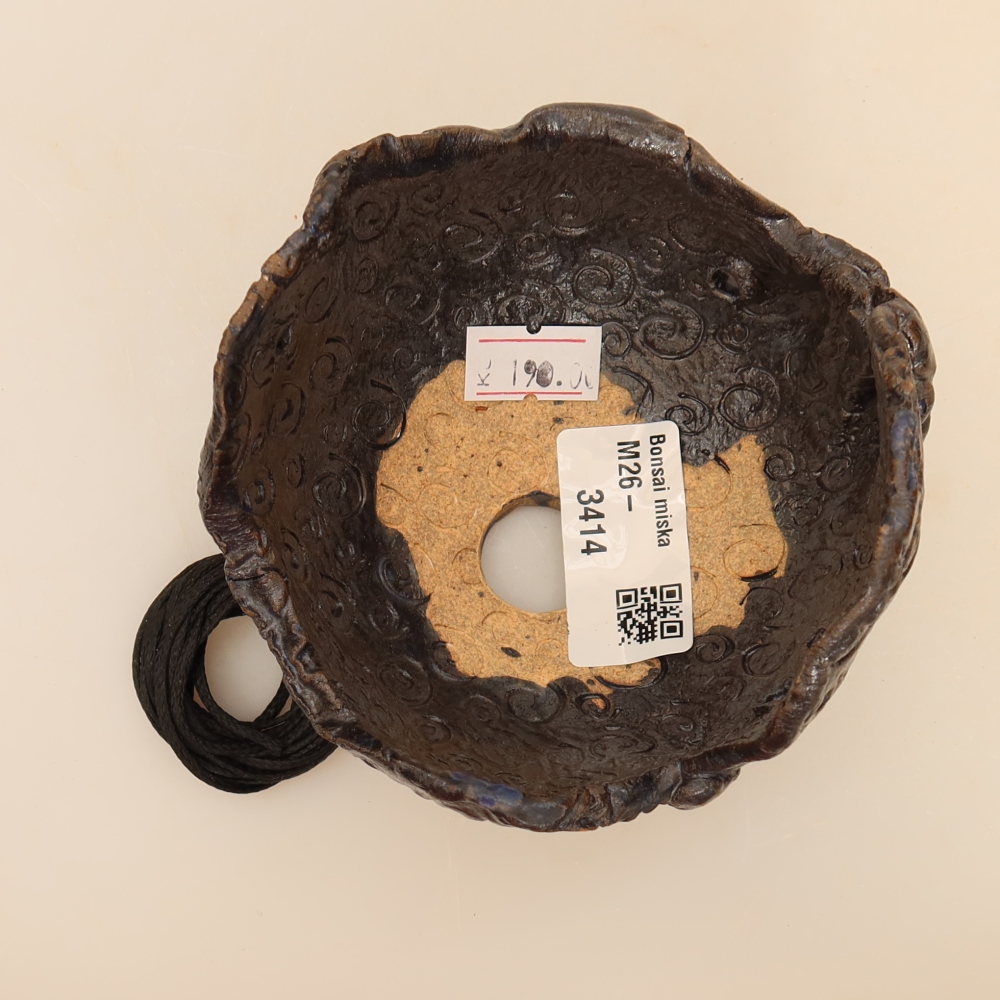 Contenitore in ceramica per Kokedama 10 x 9 x 8 cm, colore blu