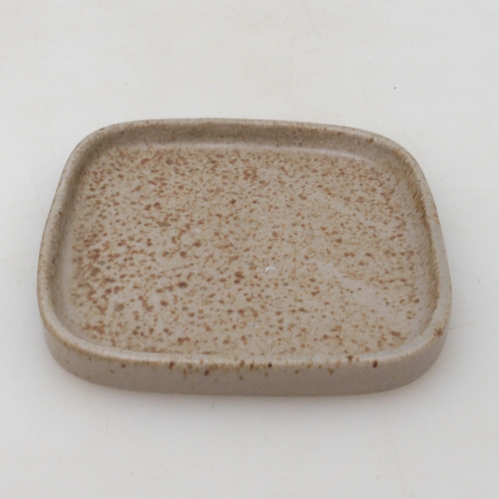 Sottovaso bonsai quadrato 9 x 9 x 1 cm - beige