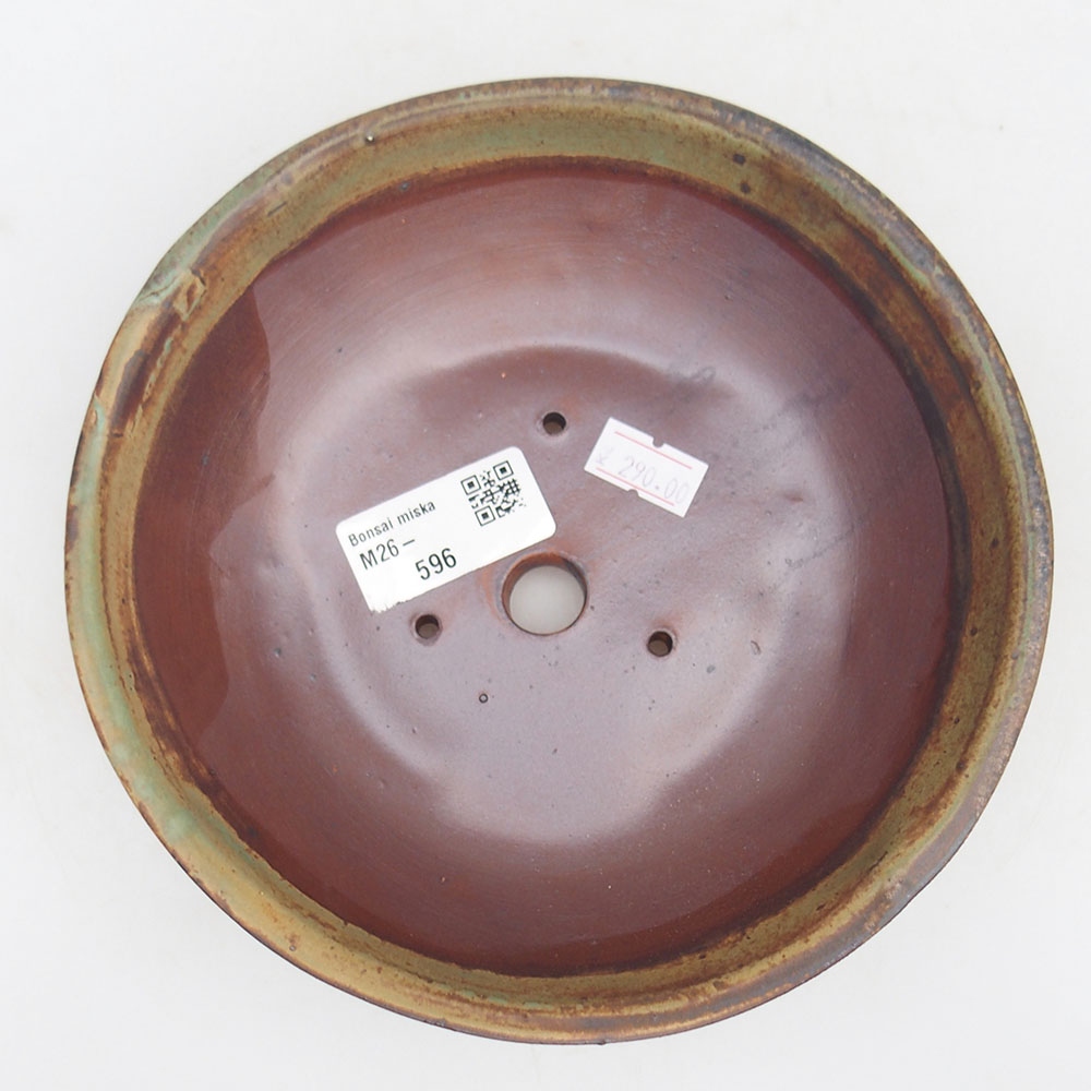 Ciotola bonsai in ceramica 17,5 x 17,5 x 4,5 cm, verde