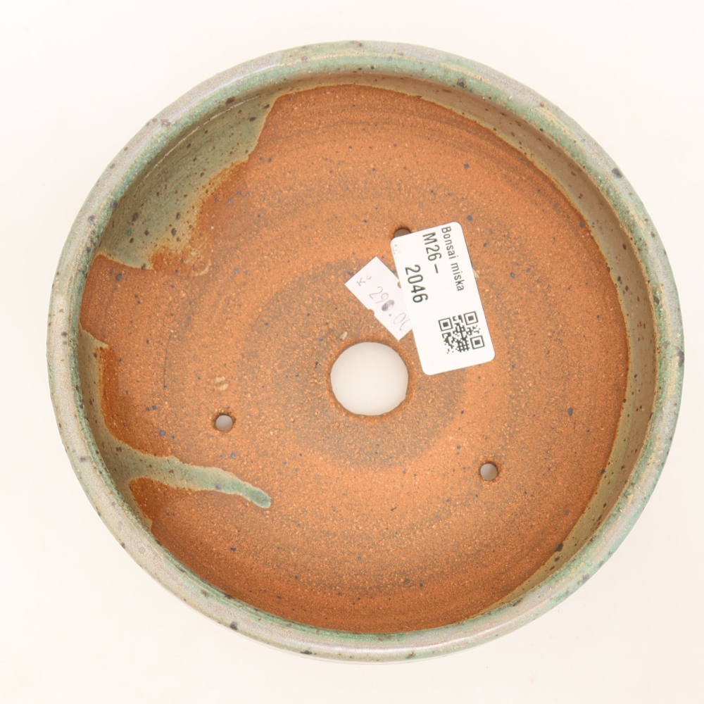 Vaso da bonsai in ceramica 14,5 x 14,5 x 5,5 cm, colore verde