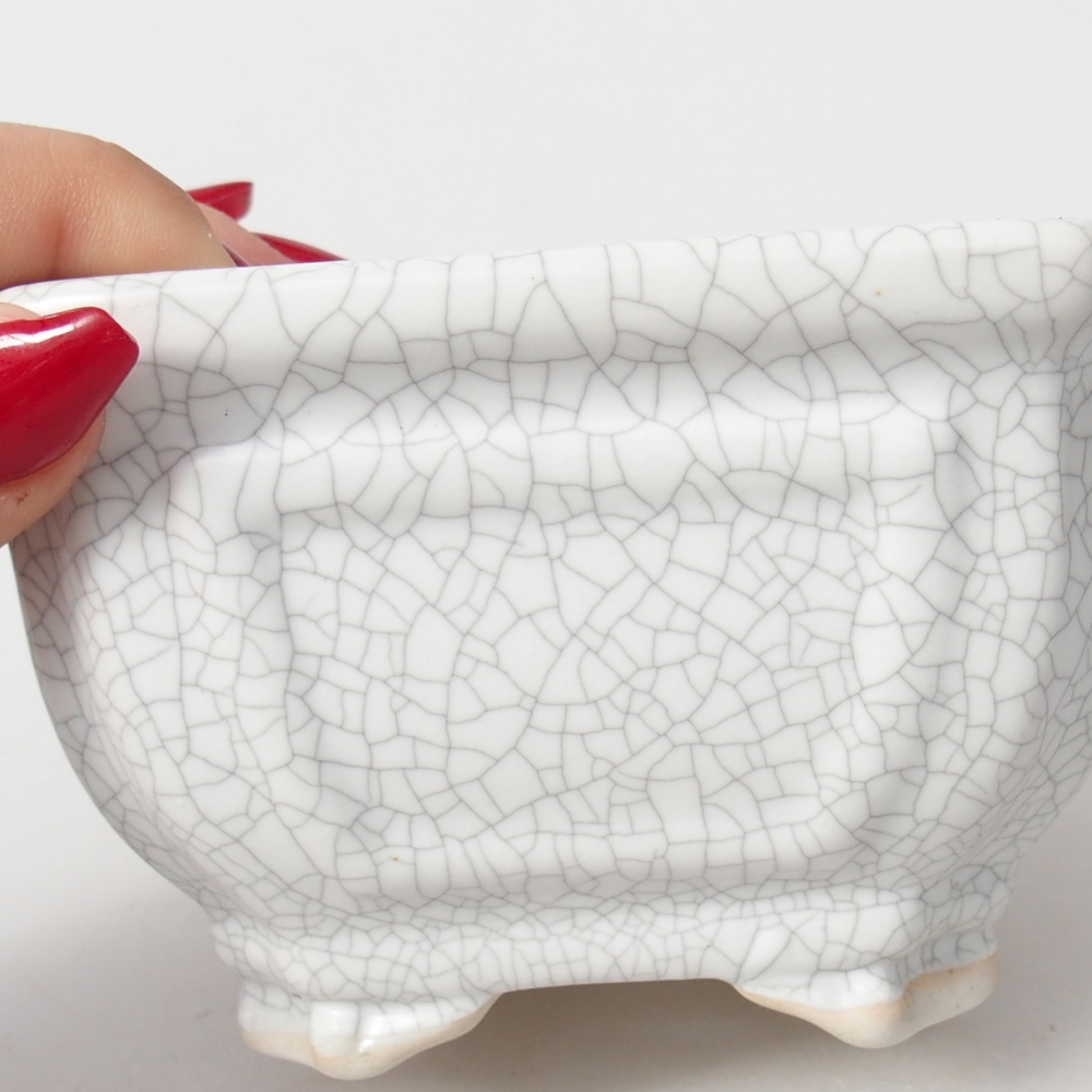 Ciotola bonsai in ceramica 11 x 11 x 7 cm, colore raku