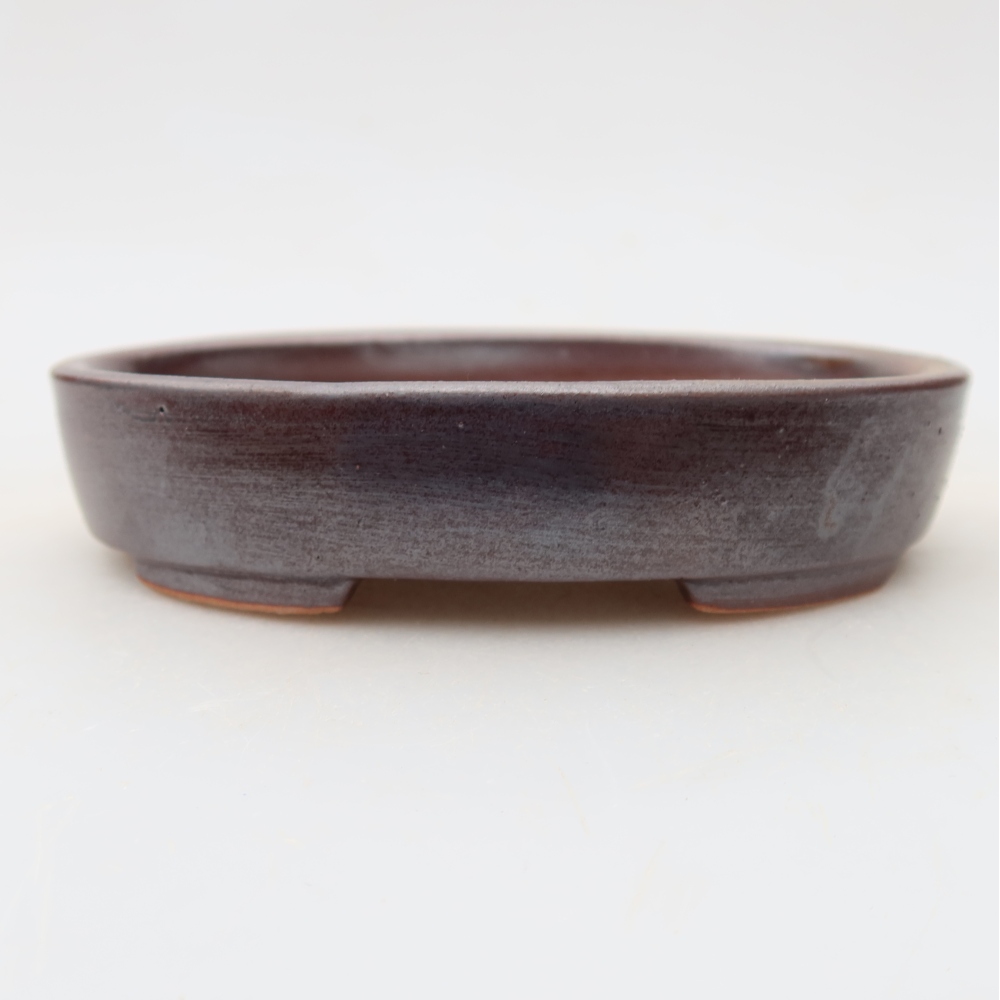 Ciotola per bonsai in ceramica 12 x 9,5 x 2,5 cm, marrone