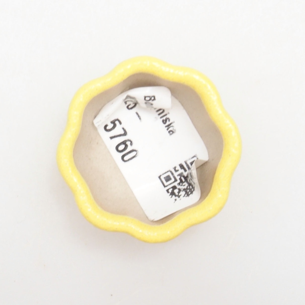 Ciotola per bonsai in ceramica 3,5 x 3,5 x 2 cm, giallo