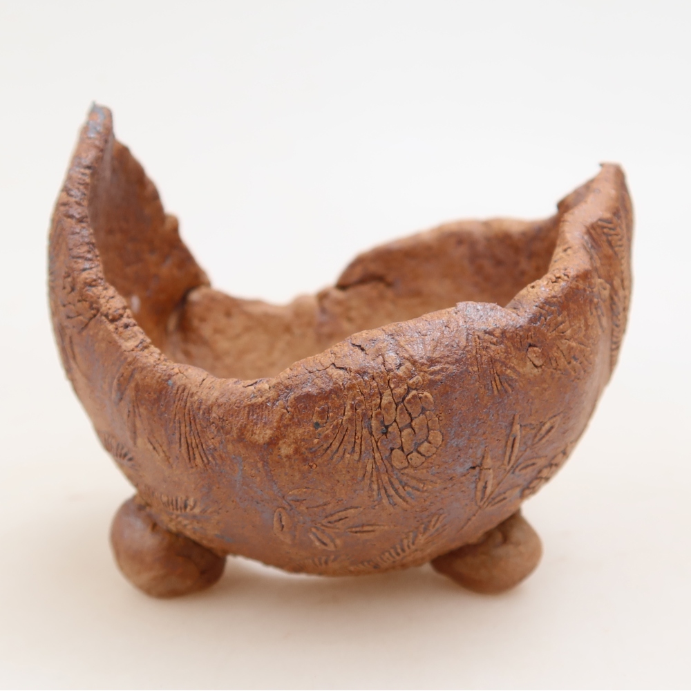 Guscio in ceramica  9 x 8 x 7 cm, colore marrone