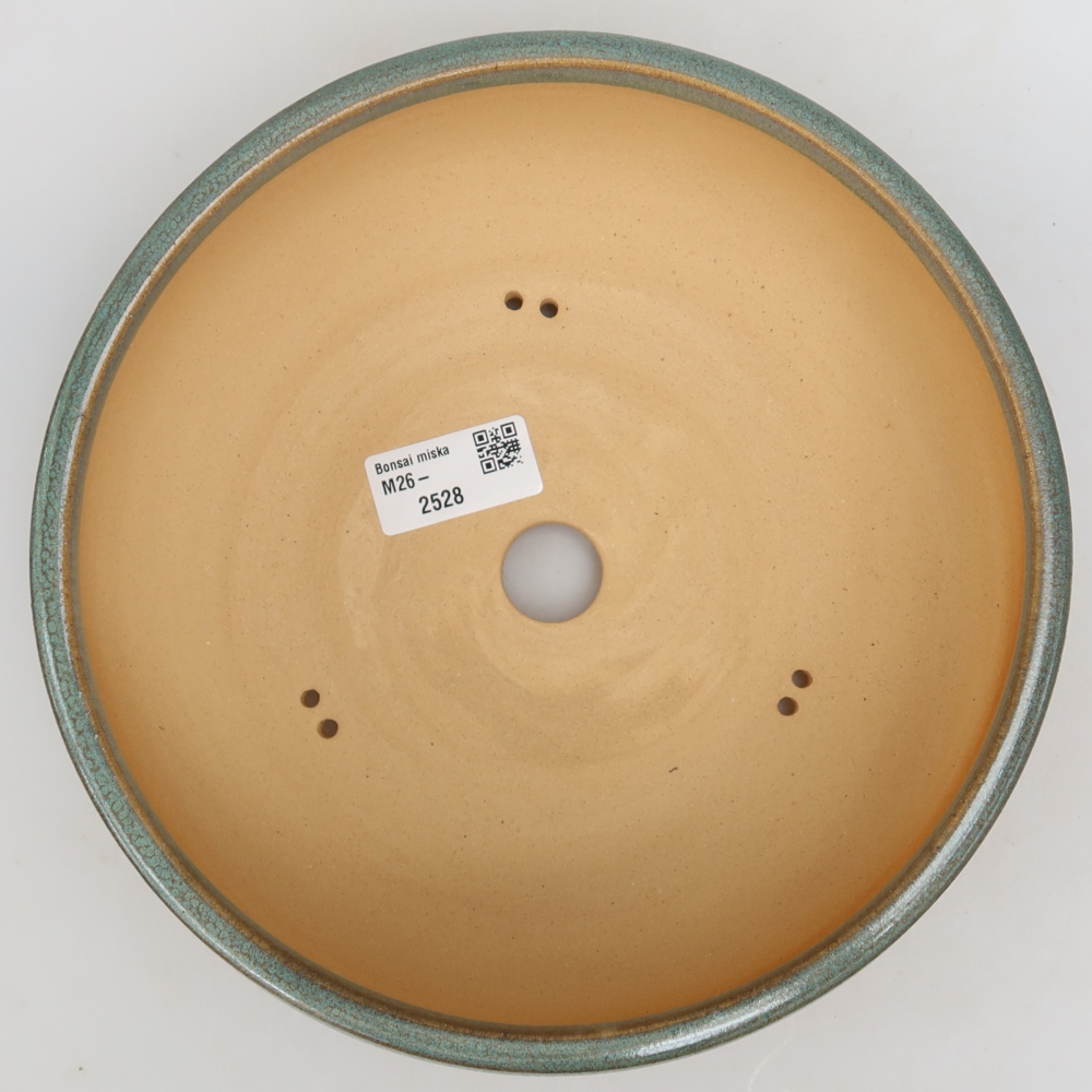 Vaso da bonsai in ceramica 21,5 x 21,5 x 7 cm, colore verde