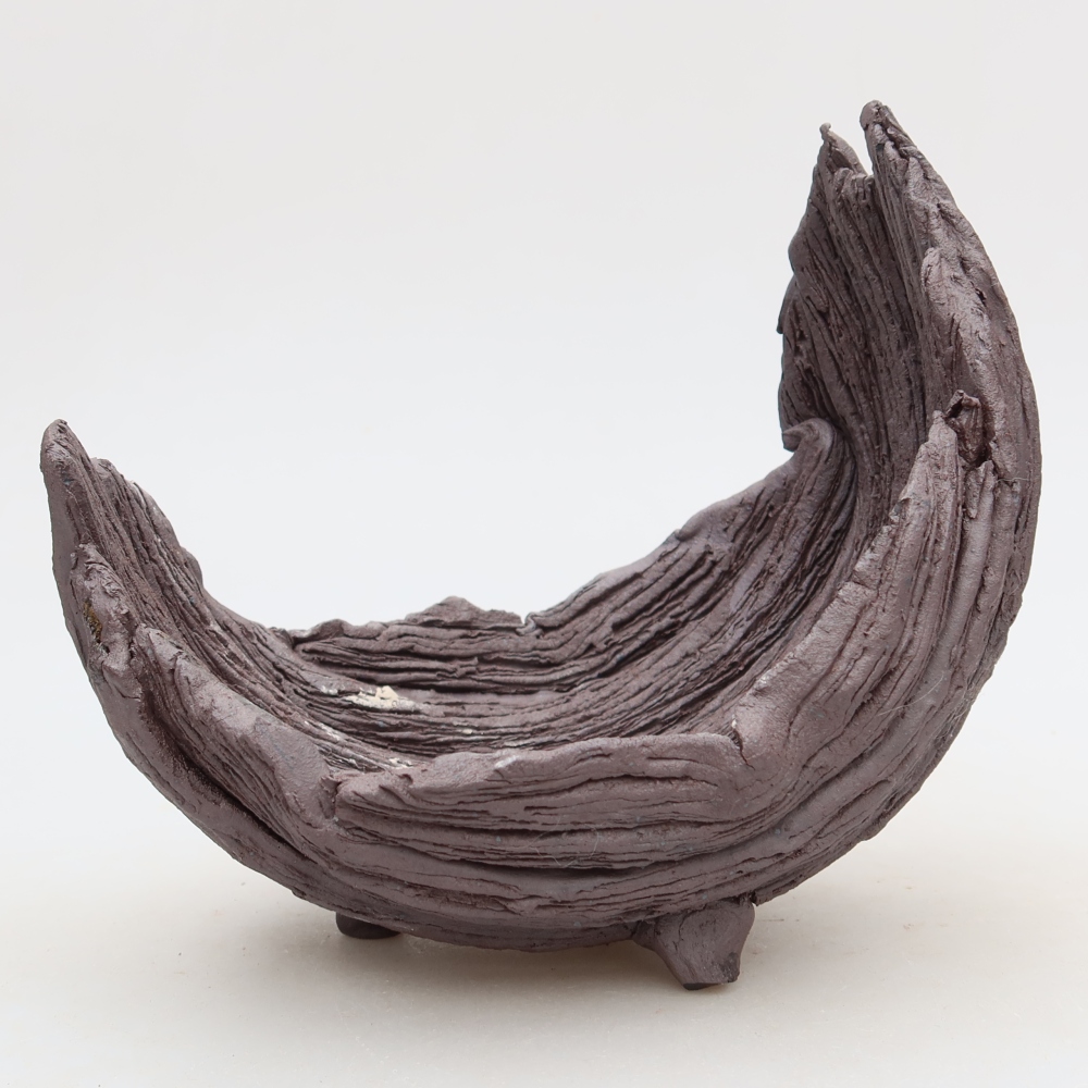 Conchiglia in ceramica  15 x 11 x 15 cm, colore marrone