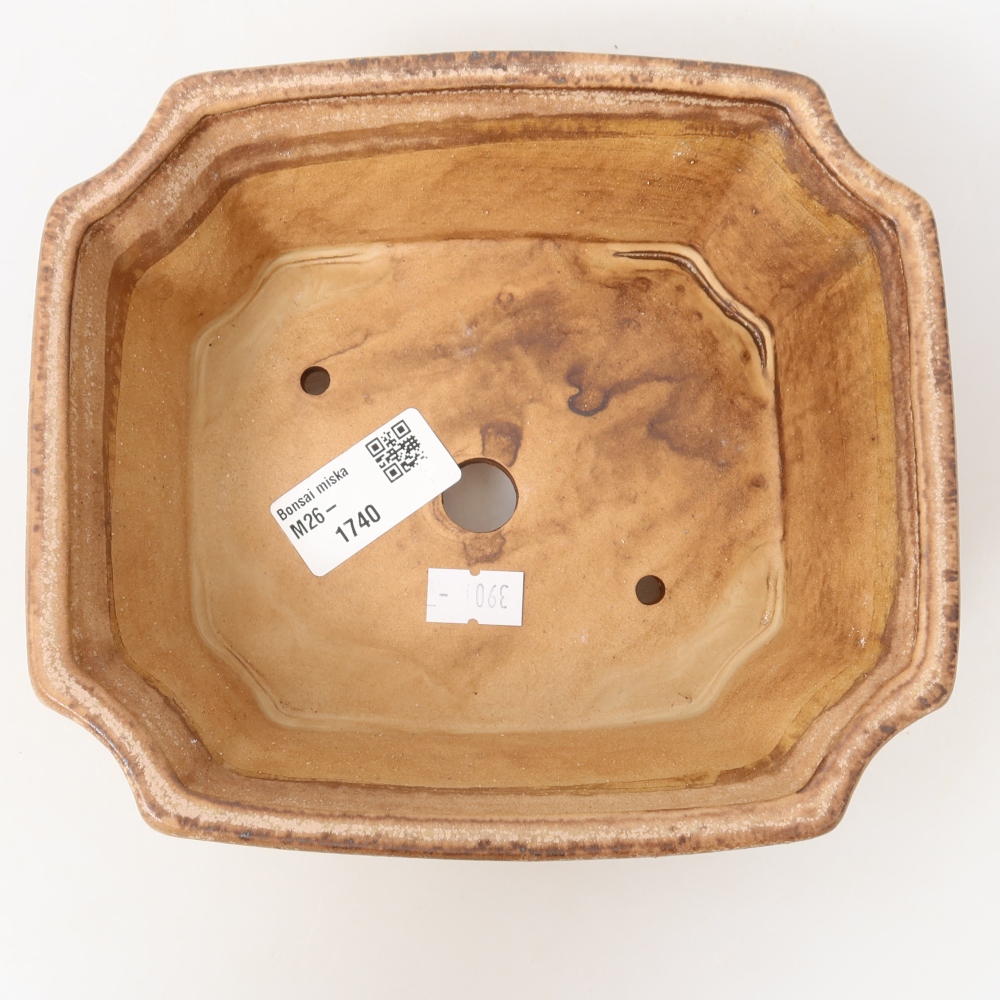 Vaso da bonsai in ceramica 18 x 15 x 6 cm, colore rosa
