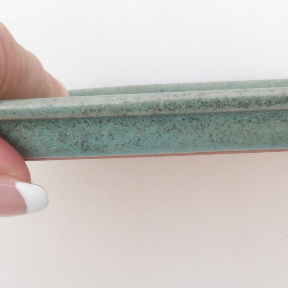 Piattino in ceramica H03 - 17 x 12,5 x 1 cm - verde