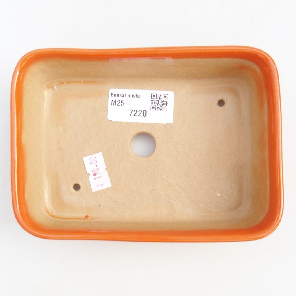 Ciotola bonsai in ceramica 26 x 26 x 8 cm, colore rosso