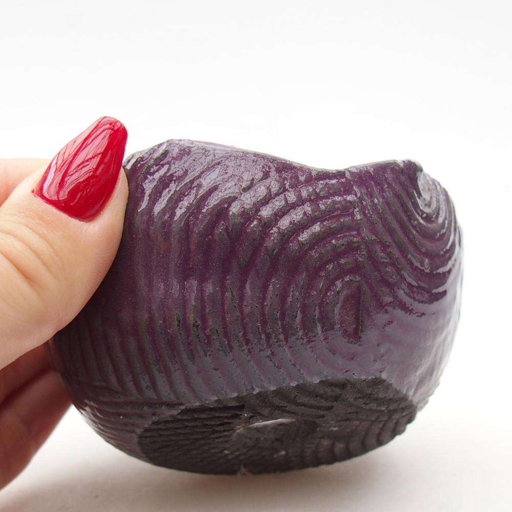 Conchiglia in ceramica 9 x 8,5 x 4 cm , colore viola