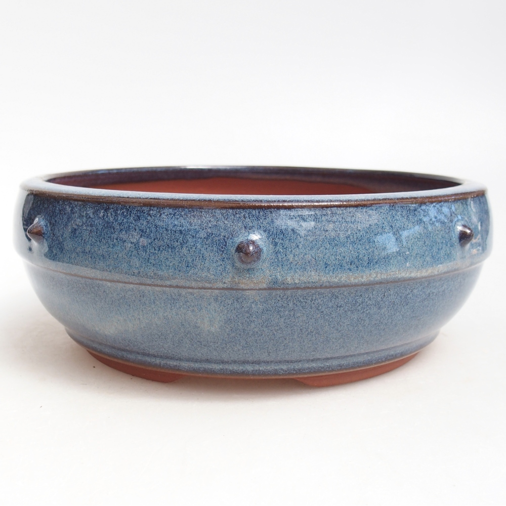 Ciotola bonsai in ceramica 17,5 x 17,5 x 6 cm, colore blu