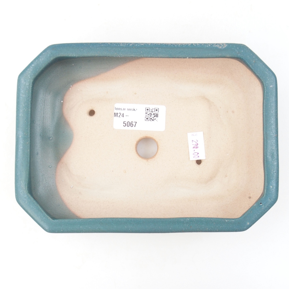 Ciotola bonsai in ceramica 18,5 x 13,5 x 4 cm, colore blu