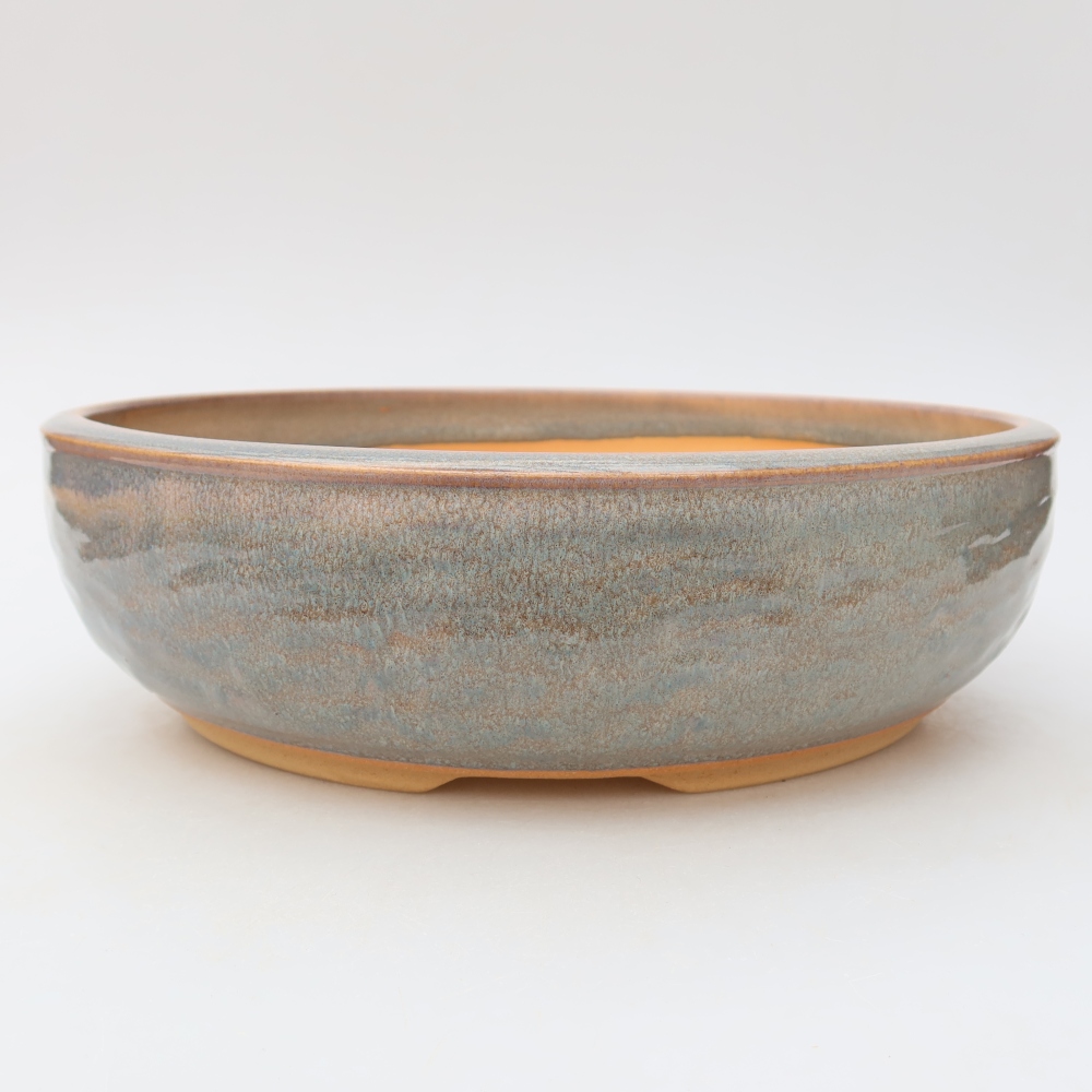 Ciotola bonsai in ceramica 25,5 x 25,5 x 7 cm, grigio