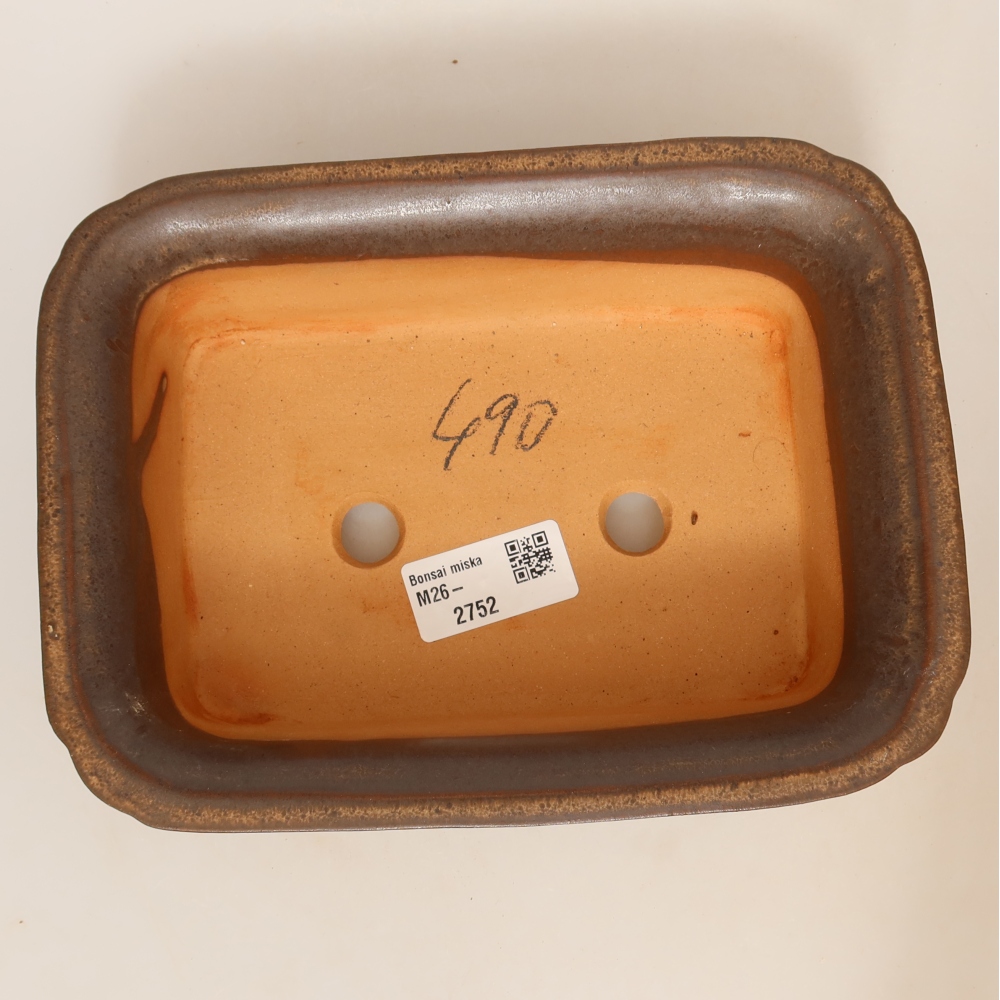 Ciotola in ceramica  20 x 15,5 x 5,5 cm, colore marrone