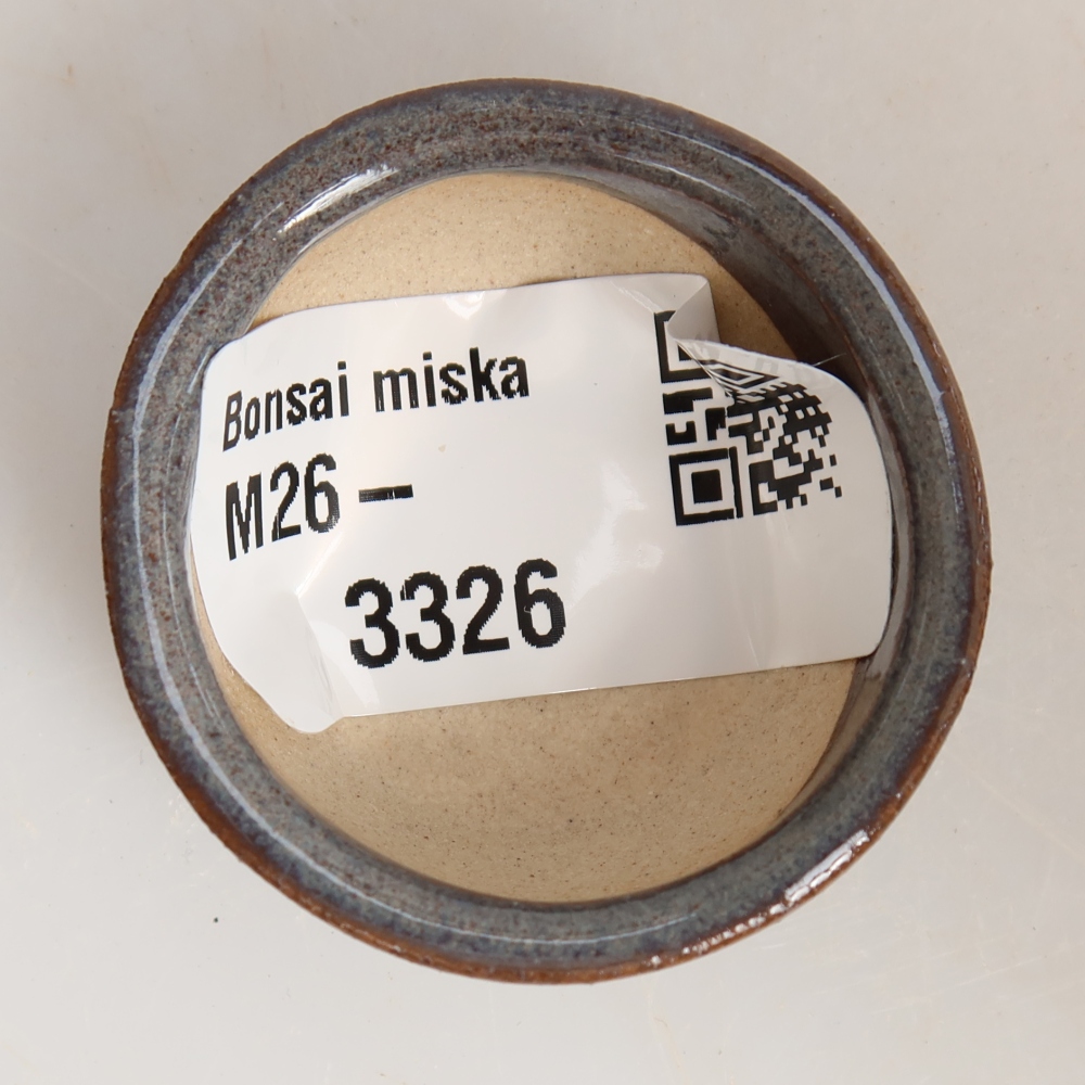 Vaso in ceramica per bonsai 4 x 4 x 2 cm, colore grigio