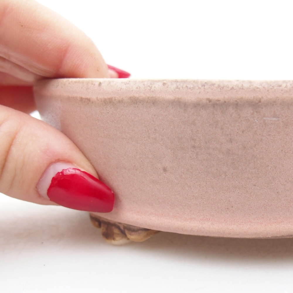 Ciotola bonsai in ceramica 13,5 x 13,5 x 4 cm, rosa