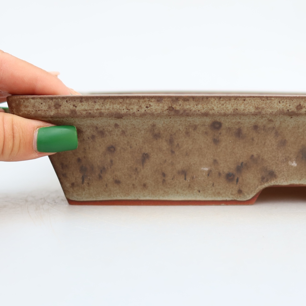 Ciotola in ceramica  26 x 20 x 5 cm, colore marrone