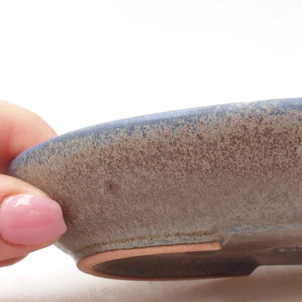Ciotola per bonsai in ceramica 15,5 x 11 x 3 cm, colore blu
