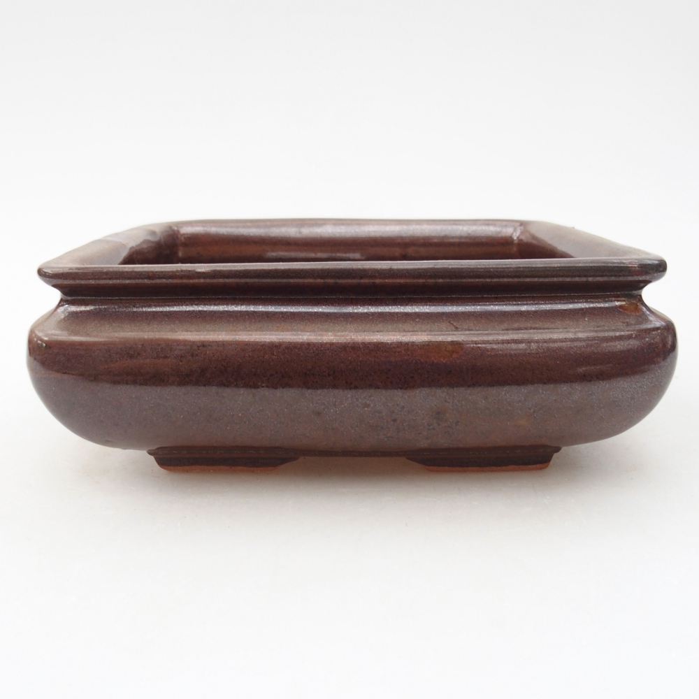 Ciotola per bonsai in ceramica 15,5 x 15,5 x 6 cm, marrone