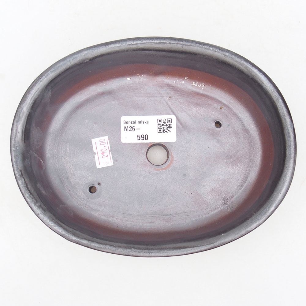 Ciotola bonsai in ceramica 19 x 14 x 5 cm, colore rosso