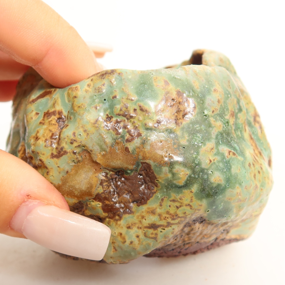 Guscio in ceramica  7,5 x 6,5 x 6,5 cm, colore verde