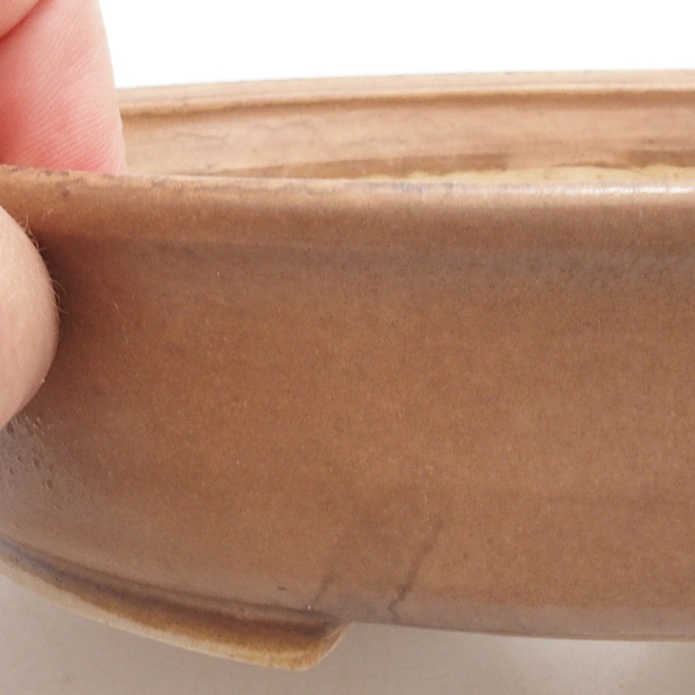 Ciotola per bonsai in ceramica 10 x 8,5 x 4 cm, marrone