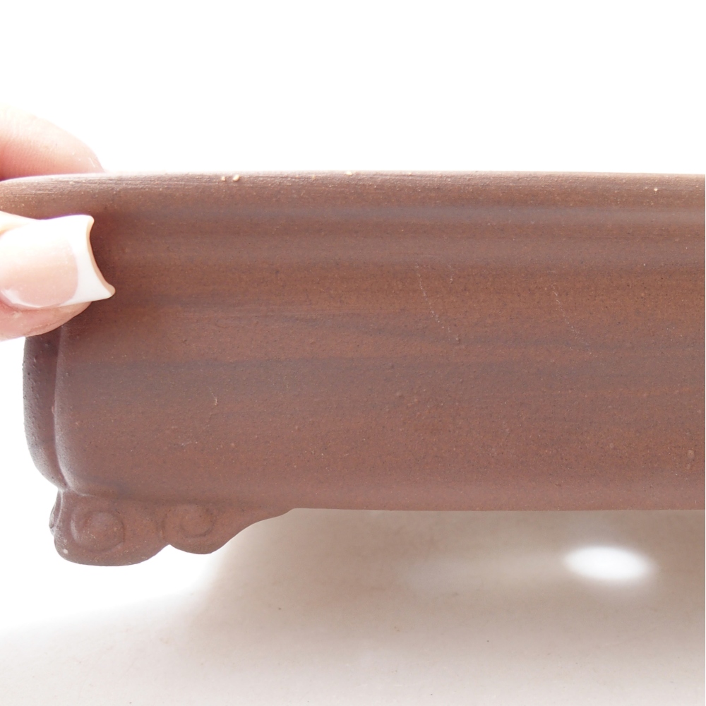 Ciotola per bonsai in ceramica 19,5 x 17 x 5,5 cm, marrone