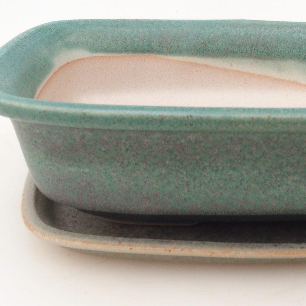 Ciotola bonsai + piattino H02 - verde