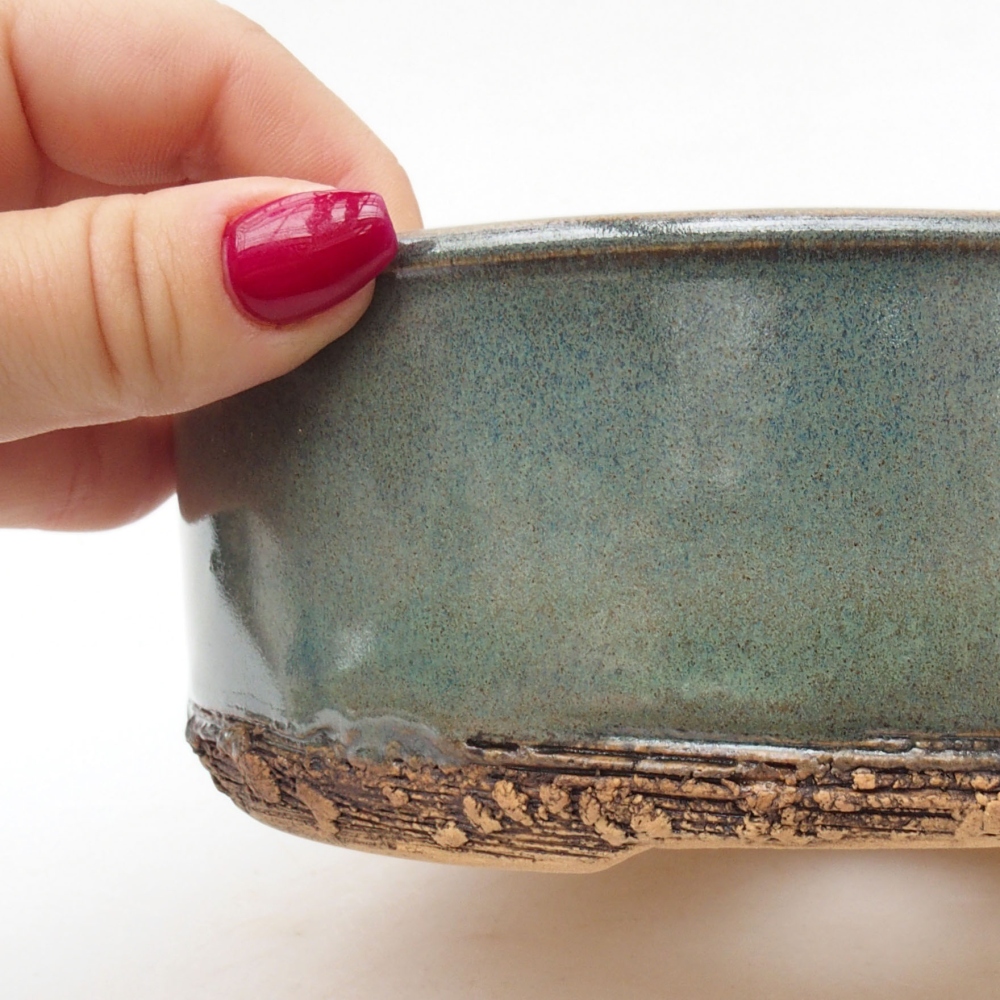 Ciotola bonsai in ceramica 17 x 17 x 6 cm, verde