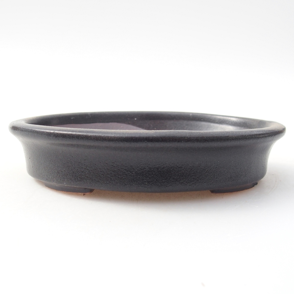 Ciotola per bonsai in ceramica 13 x 10,5 x 3 cm, nero