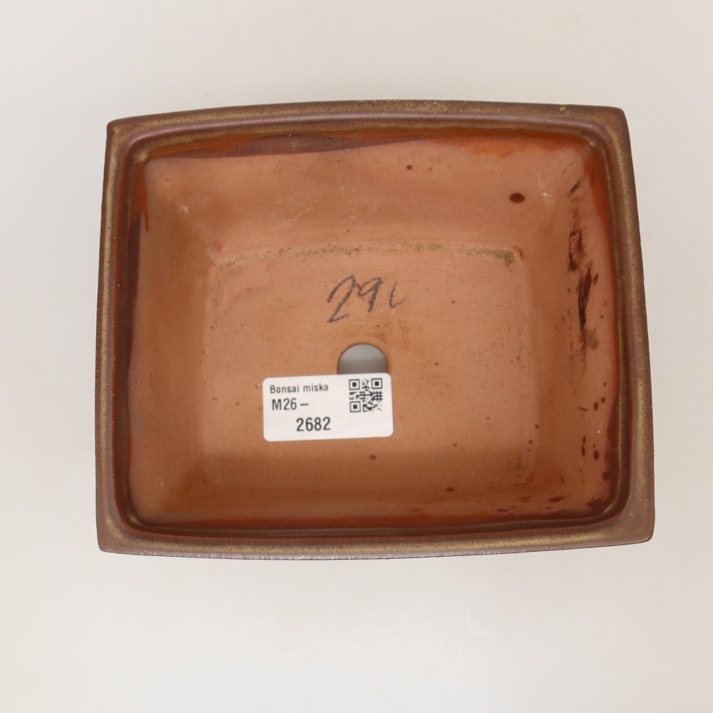 Ciotola in ceramica  14,5 x 12,5 x 7 cm, colore marrone