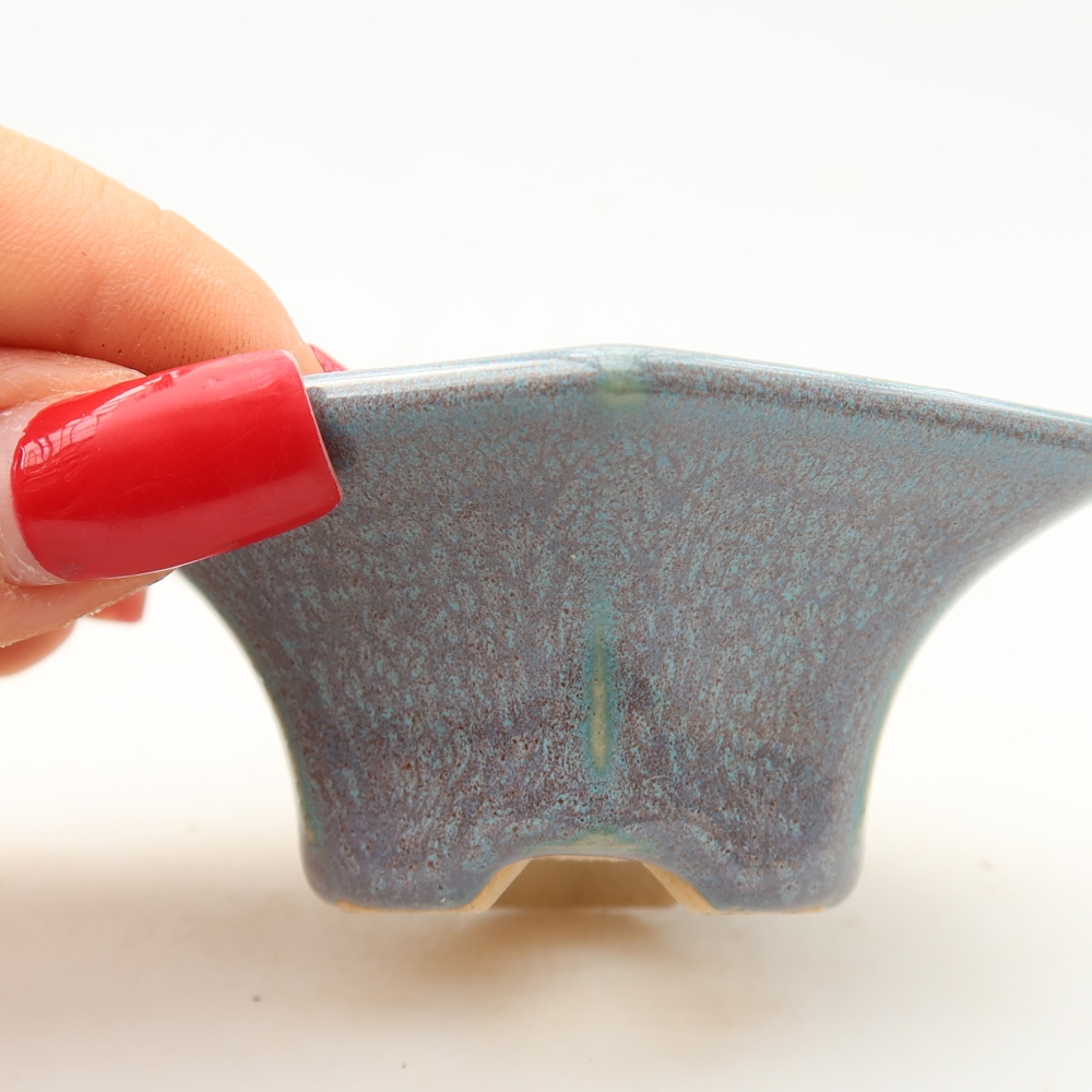 Vaso da bonsai in ceramica 8 x 7 x 3,5 cm, colore grigio