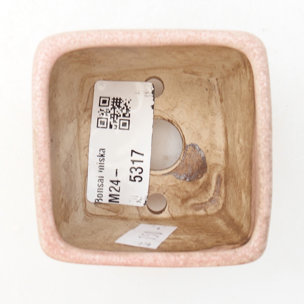 Ciotola bonsai in ceramica 6 x 6 x 4,5 cm, rosa