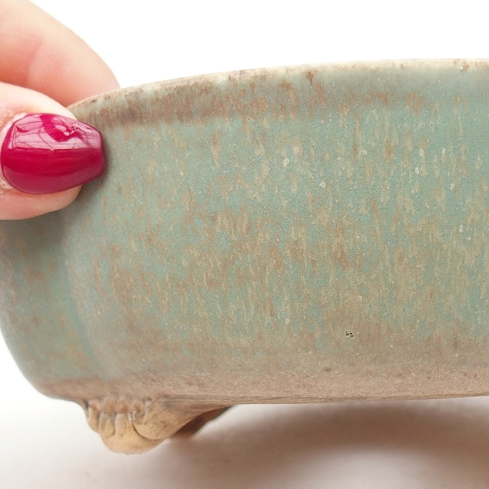 Ciotola bonsai in ceramica 13,5 x 13 x 5 cm, verde