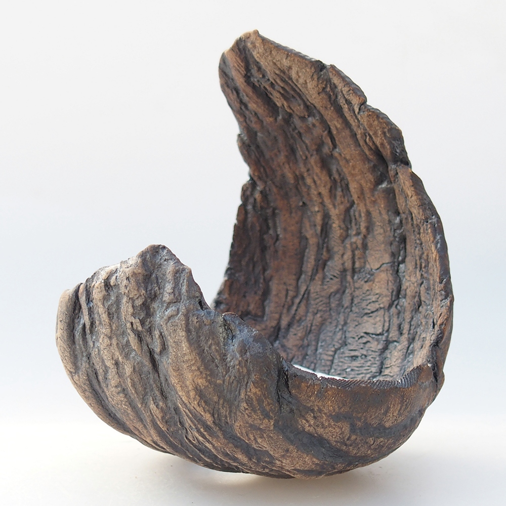 Conchiglia in ceramica 9,5 x 9 x 12 cm , colore marrone