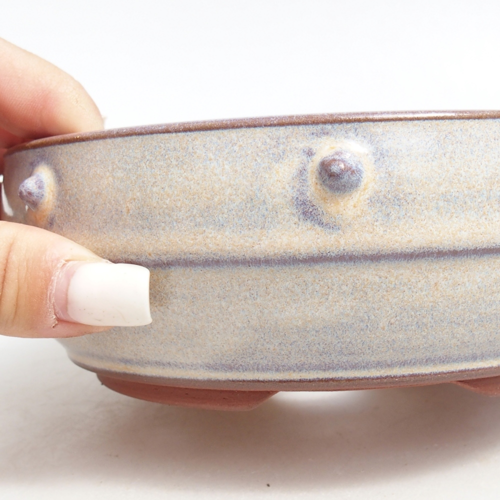 Ciotola bonsai in ceramica 16 x 16 x 5,5 cm, colore blu