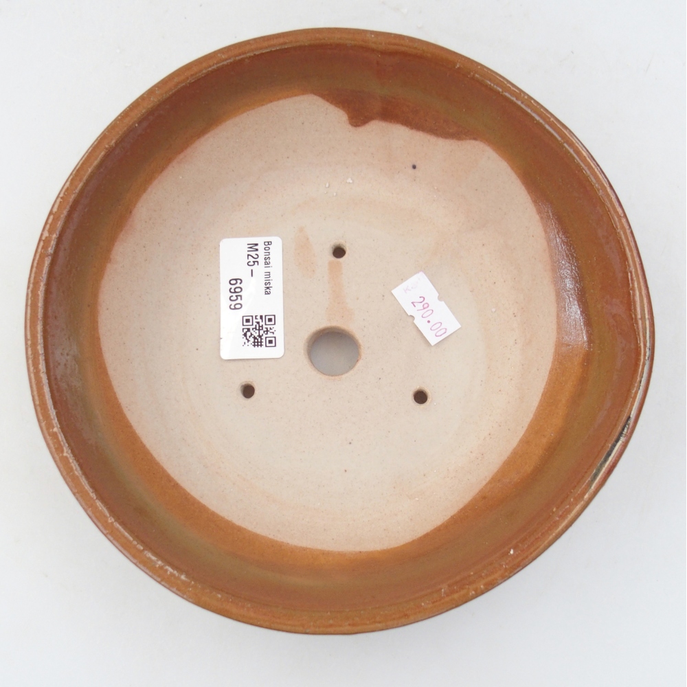 Ciotola bonsai in ceramica 26 x 26 x 8 cm, colore rosso