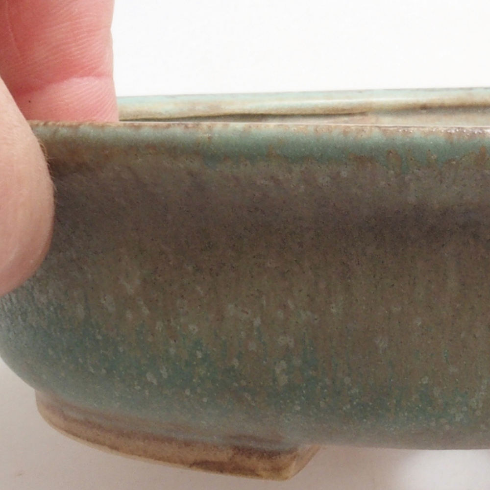 Ciotola per bonsai in ceramica 10 x 8,5 x 4 cm, marrone