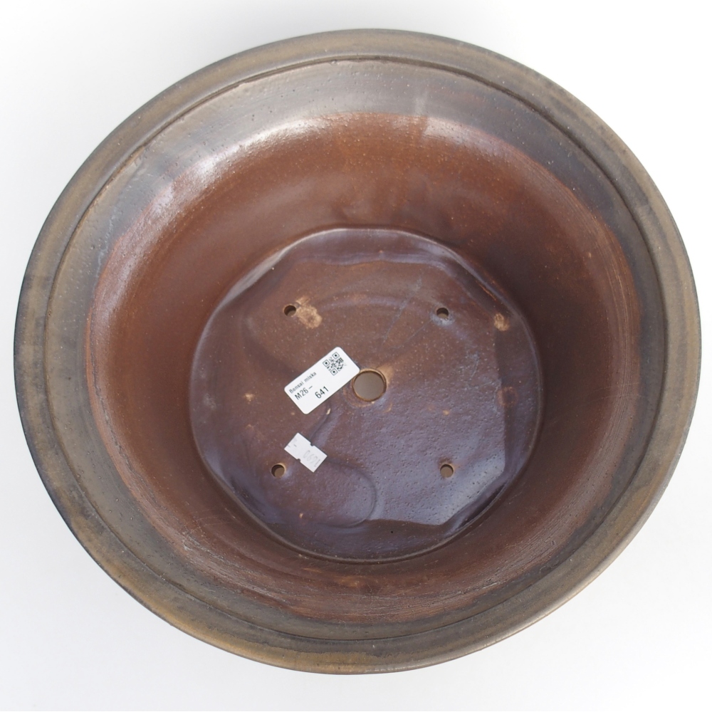 Ciotola per bonsai in ceramica 31,5 x 31,5 x 14 cm, marrone