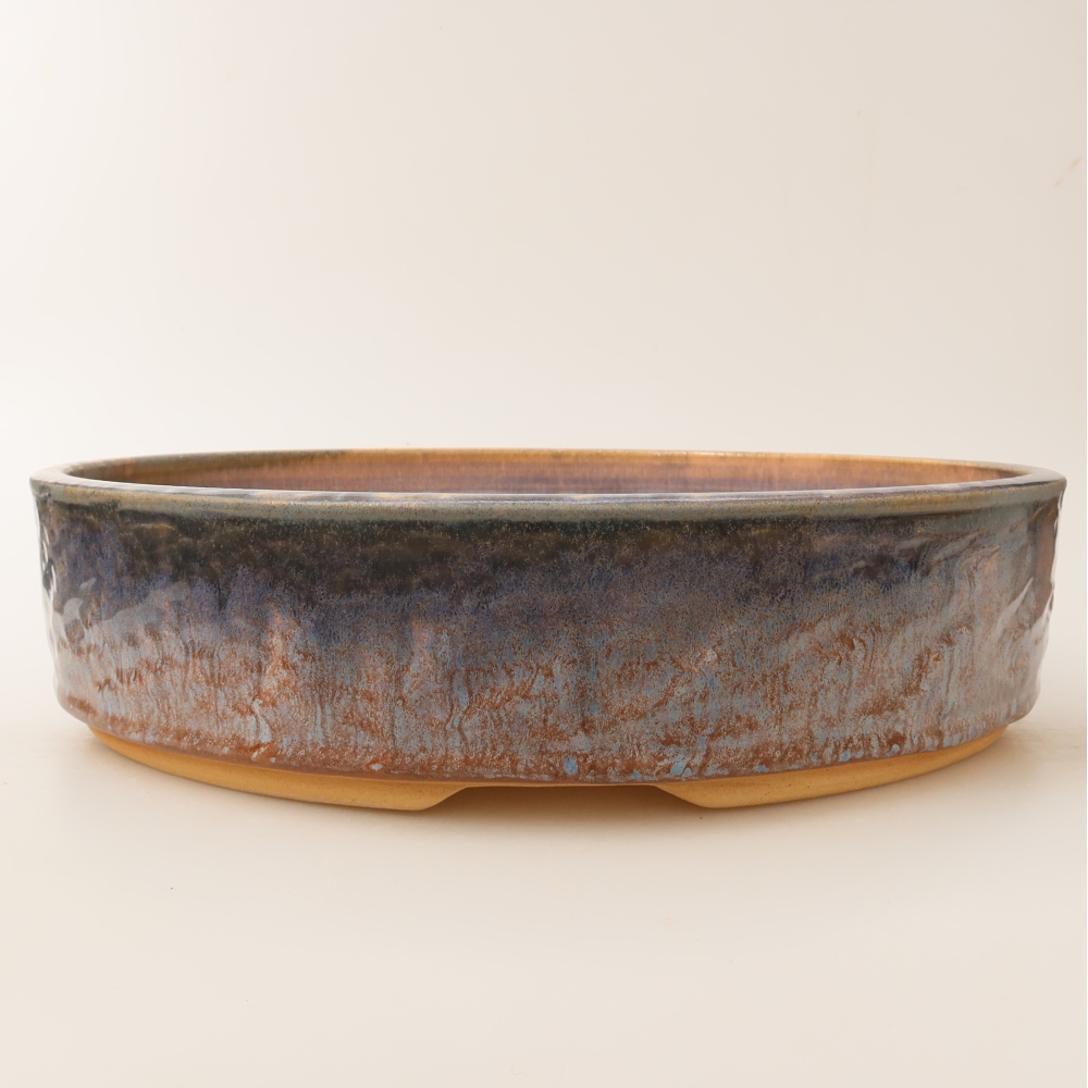 Vaso da bonsai in ceramica 31 x 31 x 7,5 cm, colore blu