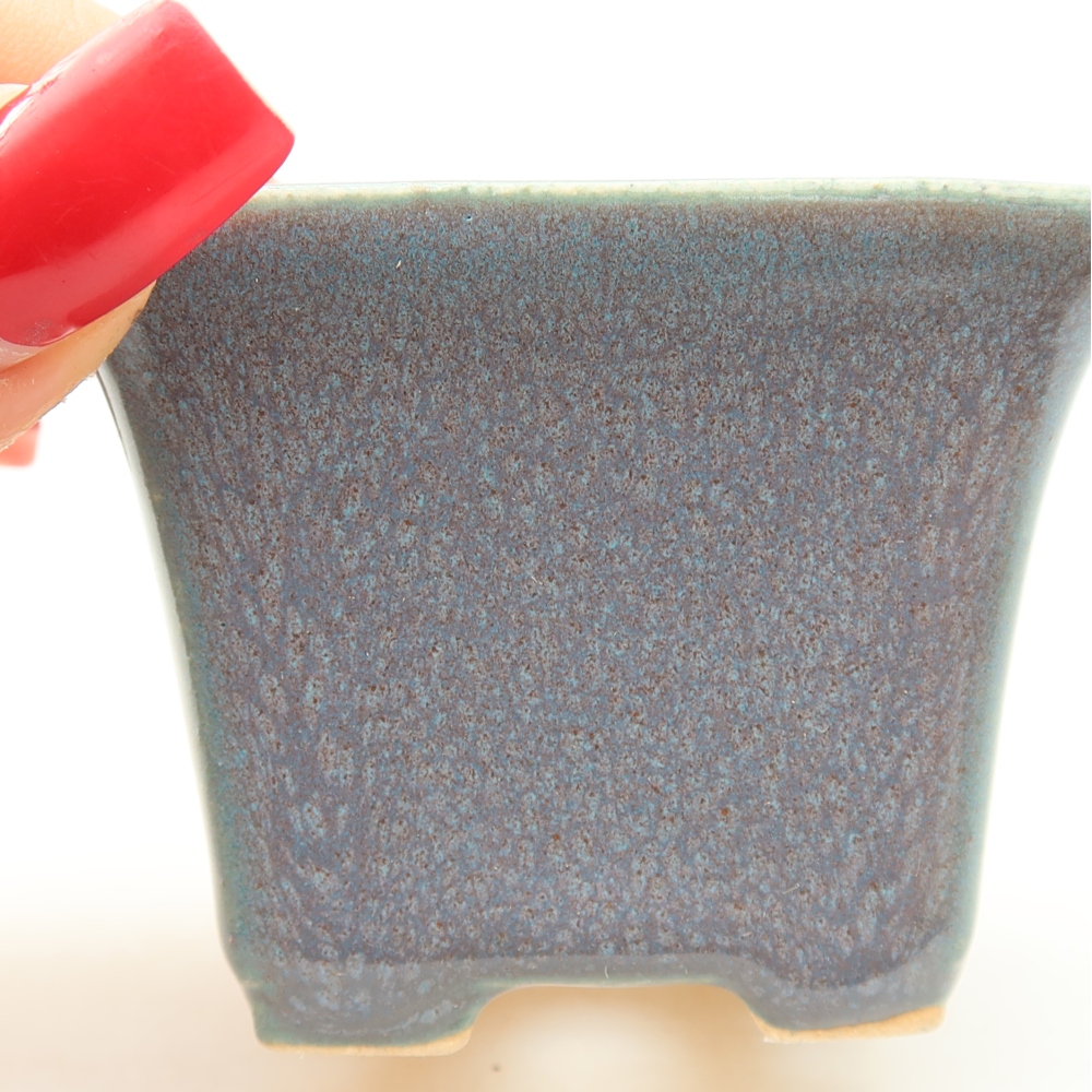 Vaso in ceramica per bonsai 6,5 x 6,5 x 5 cm, colore grigio