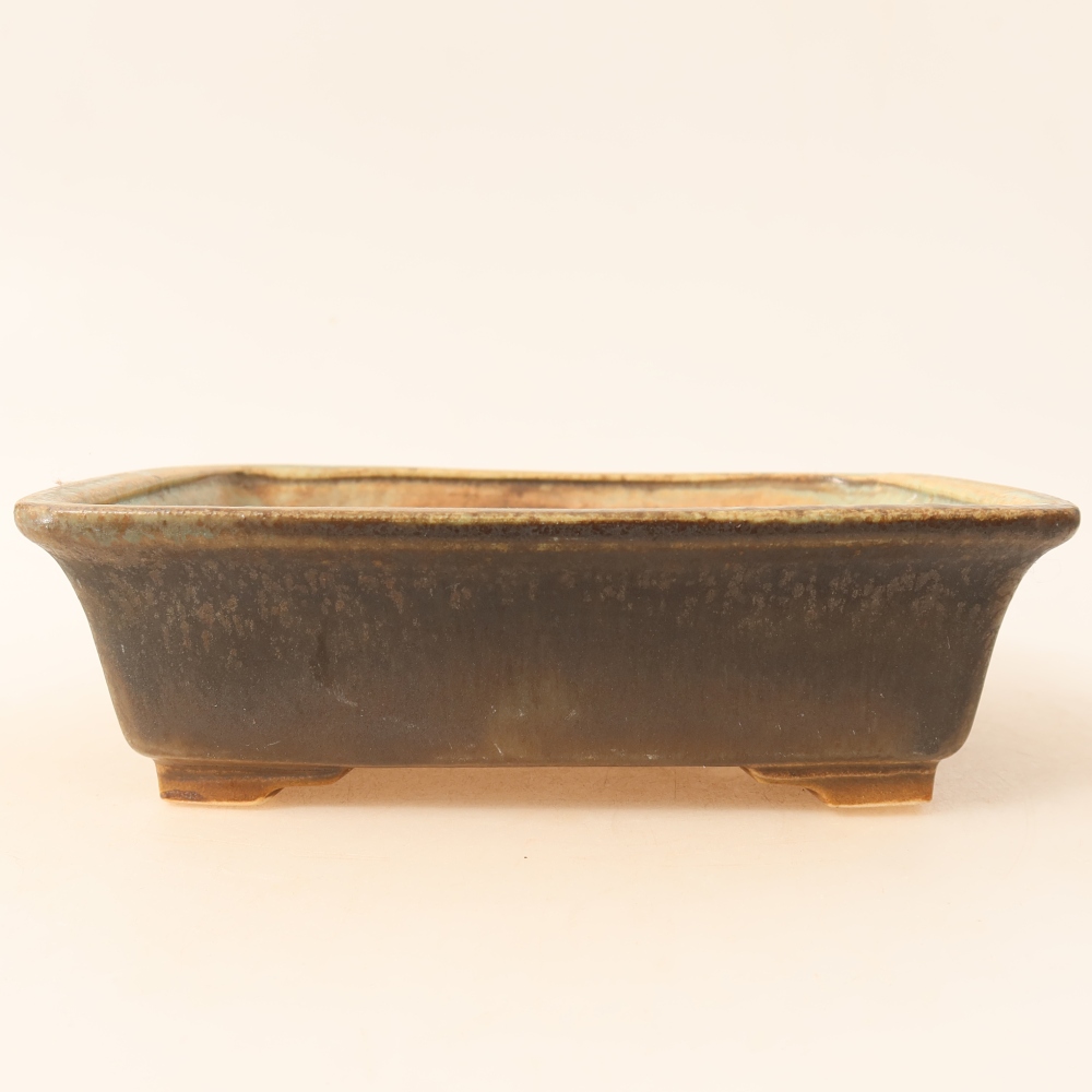 Ciotola bonsai in ceramica 17,5 x 14,5 x 5 cm, marrone