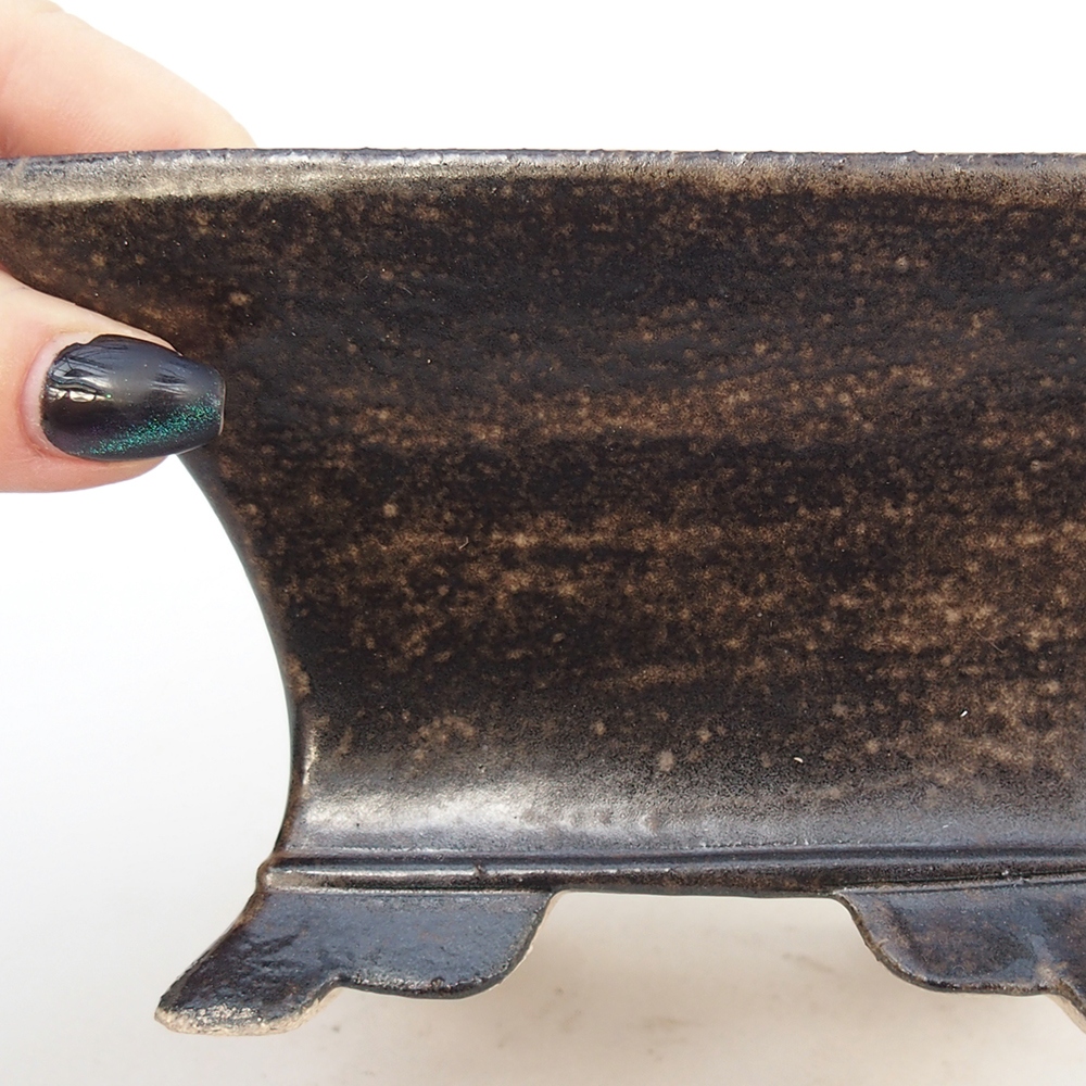 Ciotola bonsai in ceramica 13 x 13 x 8 cm, marrone