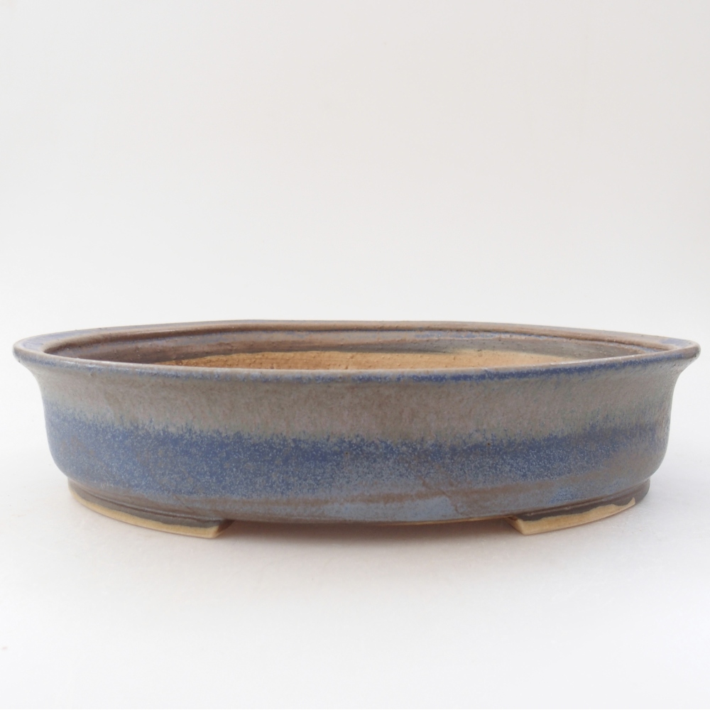 Ciotola bonsai in ceramica 26,5 x 23,5 x 5,5 cm, colore blu