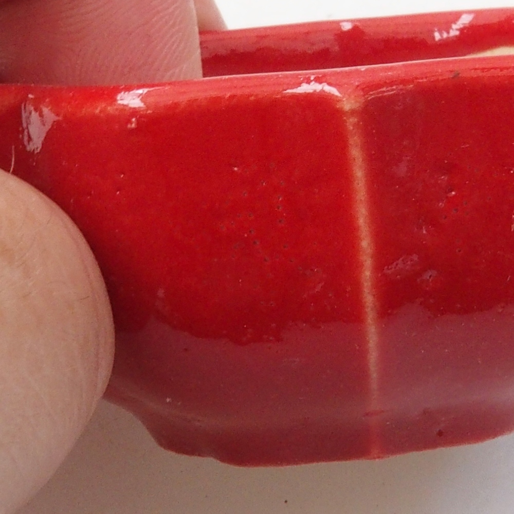 Mini bonsai 6 x 5,5 x 2,5 cm, colore rosso